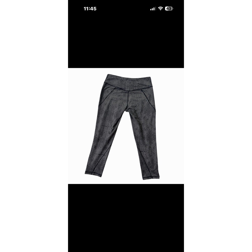 Patagonia Women's Gray Printed Cropped Capri Leggings Yoga Athletic Pants Size M